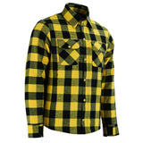 Johnny Reb Waratah Protective Shirt with Kevlar Lining - Black/Yellow Check - Bobber Daves Custom Cycles