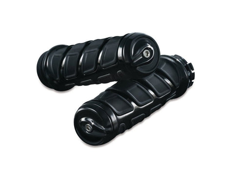 Kinetic Handgrips - Black. Fits H-D 2008up with Throttle-by-Wire. - Bobber Daves Custom Cycles