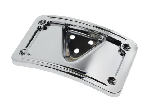 Laydown Curved Number Plate Frame with Mount - Chrome. - Bobber Daves Custom Cycles