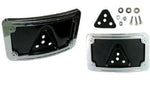 License Plate Surround - Curved with Backing CHROME - Bobber Daves Custom Cycles