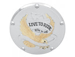 Live to Ride Derby Cover-Softail ‘00-18, Dyna ‘99-17. - Bobber Daves Custom Cycles