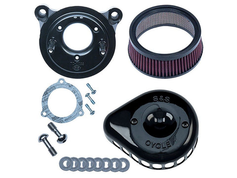 Mini Teardrop Air Cleaner Kit - Black. Fits Twin Cam 2008-2017 with Throttle-by-Wire. - Bobber Daves Custom Cycles