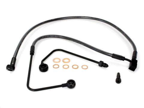 MS +4in. Lower Front Brake Line - Black Pearl. FXST Softail 2011-15, Rocker 2011up - Bobber Daves Custom Cycles