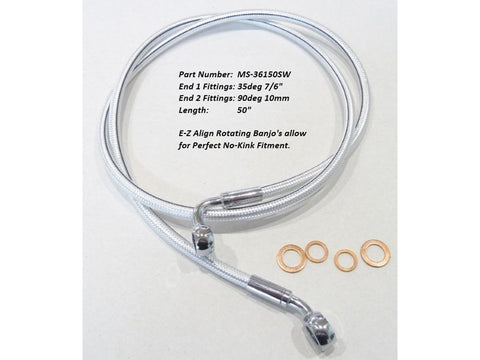 MS Cables- 50" E-Z Brake Front Cable - Bobber Daves Custom Cycles