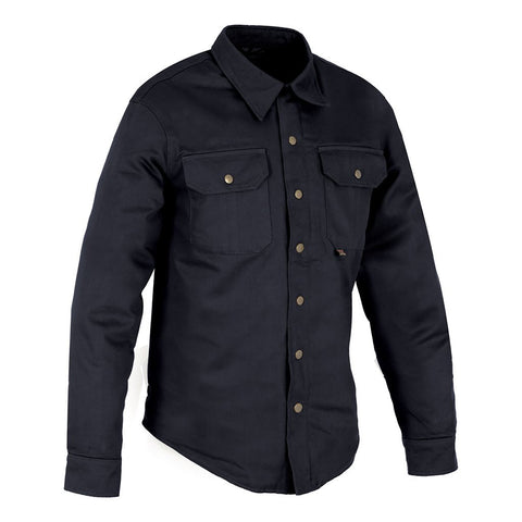 Oxford Kickback Protective Shirt - Black - Bobber Daves Custom Cycles