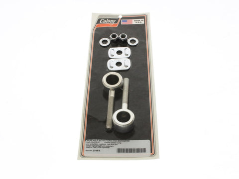 Rear Axle Adjusting Kit - Chrome. Fits Sportster 1997-2004. - Bobber Daves Custom Cycles