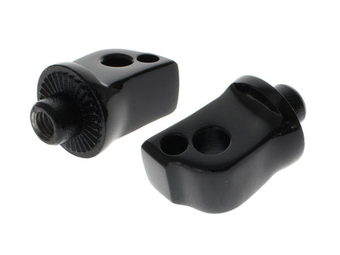 Rear Splined Footpeg Mounts - Black. Fits Softail 2018up, Pan America 2021up & Sportster S 2021up - Bobber Daves Custom Cycles