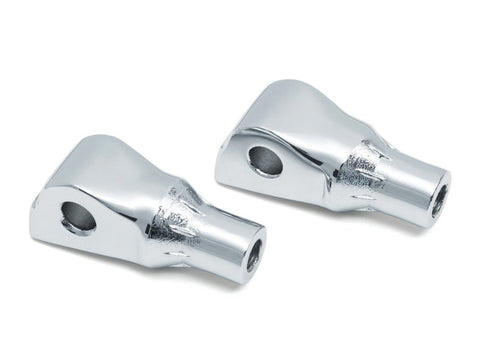 Rear Tapered Footpeg Mounts - Chrome. Fits Softail 2018up, Pan America 2021up & Sportster S 2021up - Bobber Daves Custom Cycles