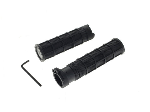 Replacement Rubbers for Hart-Luck Full Waffle Lock-On Handgrips - Black. Fits H-D with Throttle Cable. - Bobber Daves Custom Cycles