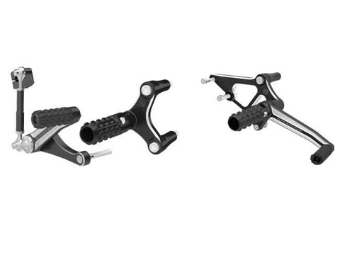 RSD Rear Sets Black Contrast Cut: XL '04-13. - Bobber Daves Custom Cycles