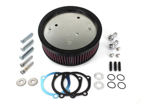 Stage 1 Big Sucker Air Cleaner Kit - Natural. Fits Sportster 1988-2021 with EFI or CV Carburettor. Re-Uses Stock Oval 2 Bolt Cover. - Bobber Daves Custom Cycles