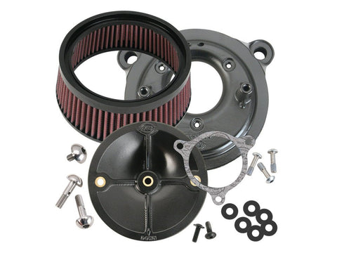 Stealth Air Cleaner Kit - Black. Fits Twin Cam 2008-2017 with Throttle-by-Wire. - Bobber Daves Custom Cycles