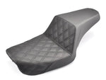 Step Up LS Dual Seat (Black). Dyna 2004-05. - Bobber Daves Custom Cycles