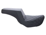Step Up LS Dual Seat (Black). Dyna 2006-17. - Bobber Daves Custom Cycles