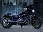 Step Up LS Dual Seat (Black). Dyna 2006-17. - Bobber Daves Custom Cycles