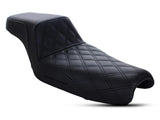 Step-up LS Dual Seat (BLACK). XL 2004+ - Bobber Daves Custom Cycles