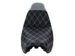 Step-up LS Dual Seat Diamond Stitch. XL 2004+ - Bobber Daves Custom Cycles