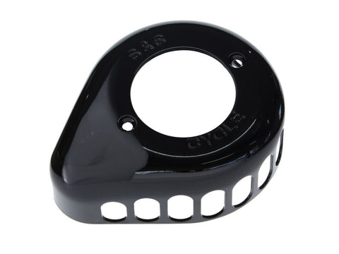 Stinger Teardrop Air Cleaner Cover - Black. Fits S&S Stealth Air Cleaners. - Bobber Daves Custom Cycles