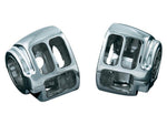 Switch Housings - Chrome. Fits Softail 2011up, Dyna 2012-2017 & Sportster 2014-2021 - Bobber Daves Custom Cycles