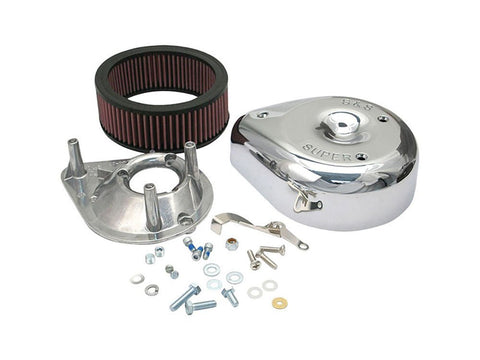 Teardrop Air Cleaner Kit - Chrome. Fits Big Twin 1966-1984 & Sportster 1966-1985 Models with S&S Super E or G Carburettor. - Bobber Daves Custom Cycles